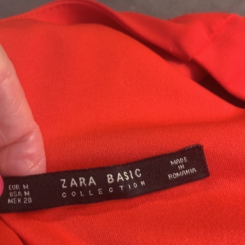 Women’s Zara Basic Collection Red Sleeveless Jumpsuit. Medium- HOLIDAYS! - Picture 7 of 9